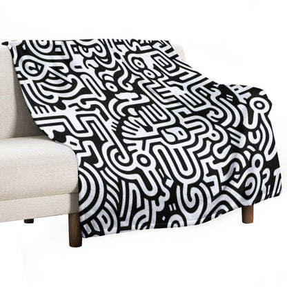 Pop Art Abstract Throw Blanket