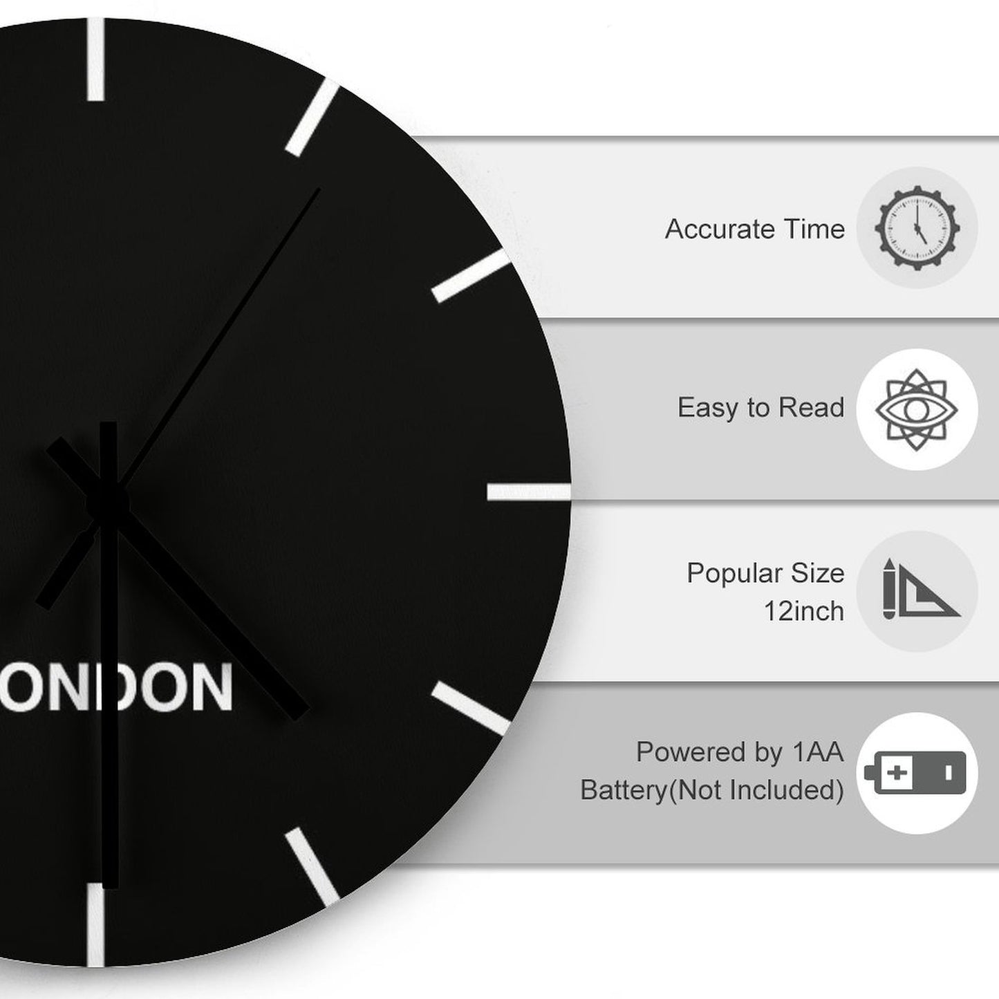 London - Newsroom Clock Wall Clock