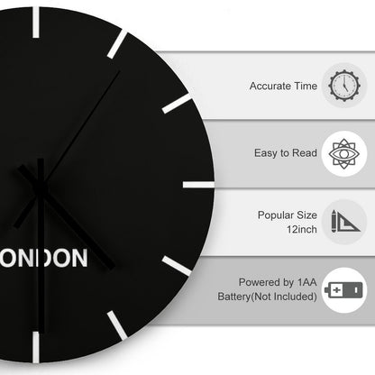 London - Newsroom Clock Wall Clock