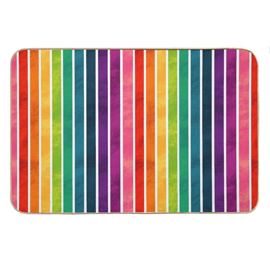 Rainbow Stripes Bath Mat