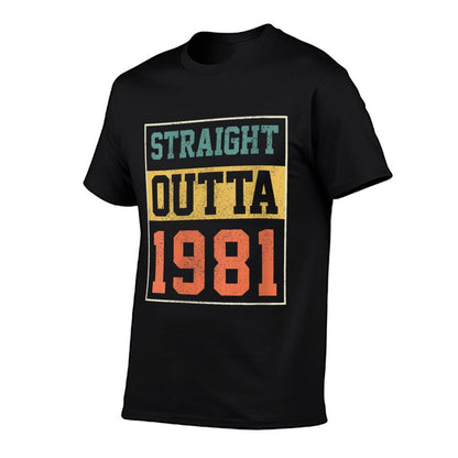 Womens Straight Outta 1981 Funny Vintage 40th Birthday Gift  Vintage-inspired T-Shirt