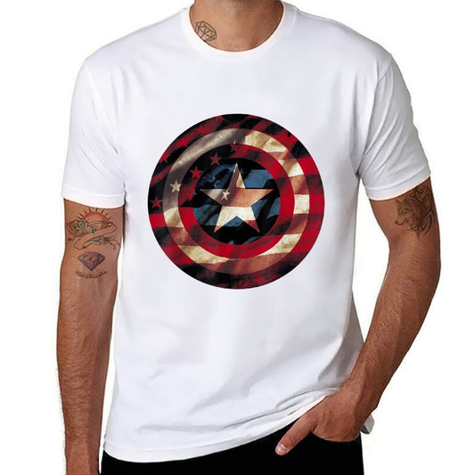 Marvel Comics Captain America Graphic Fill Shield  Lightweight T-Shirt