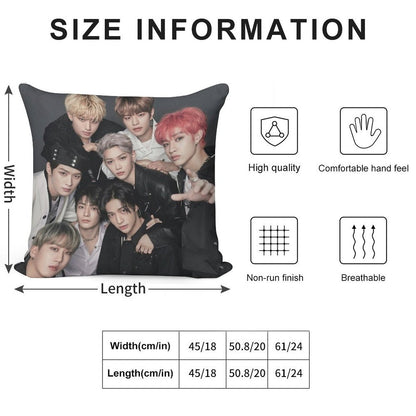 Stray Kids Soft Reinforced Edging Throw Pillow