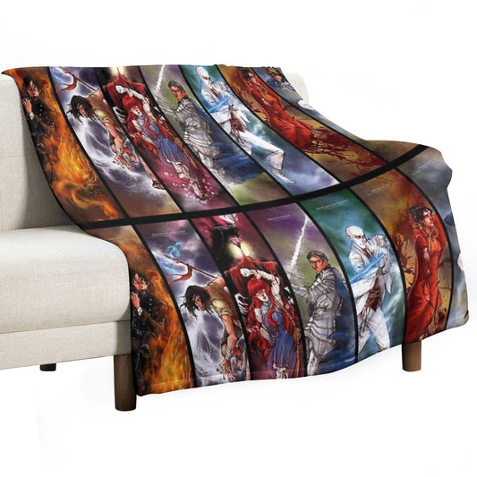 The Stormlight Archive Epic Fantasy Novel 2022 By Brandon Sanderson Character Fanart Collage Throw Blanket
