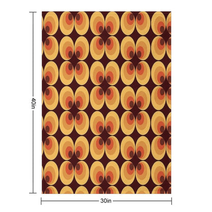 Retro Orange Throw Blanket