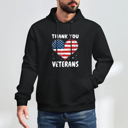 Thank You Veterans Day Patriotic American for Girls Adjustable Hood Hoodie