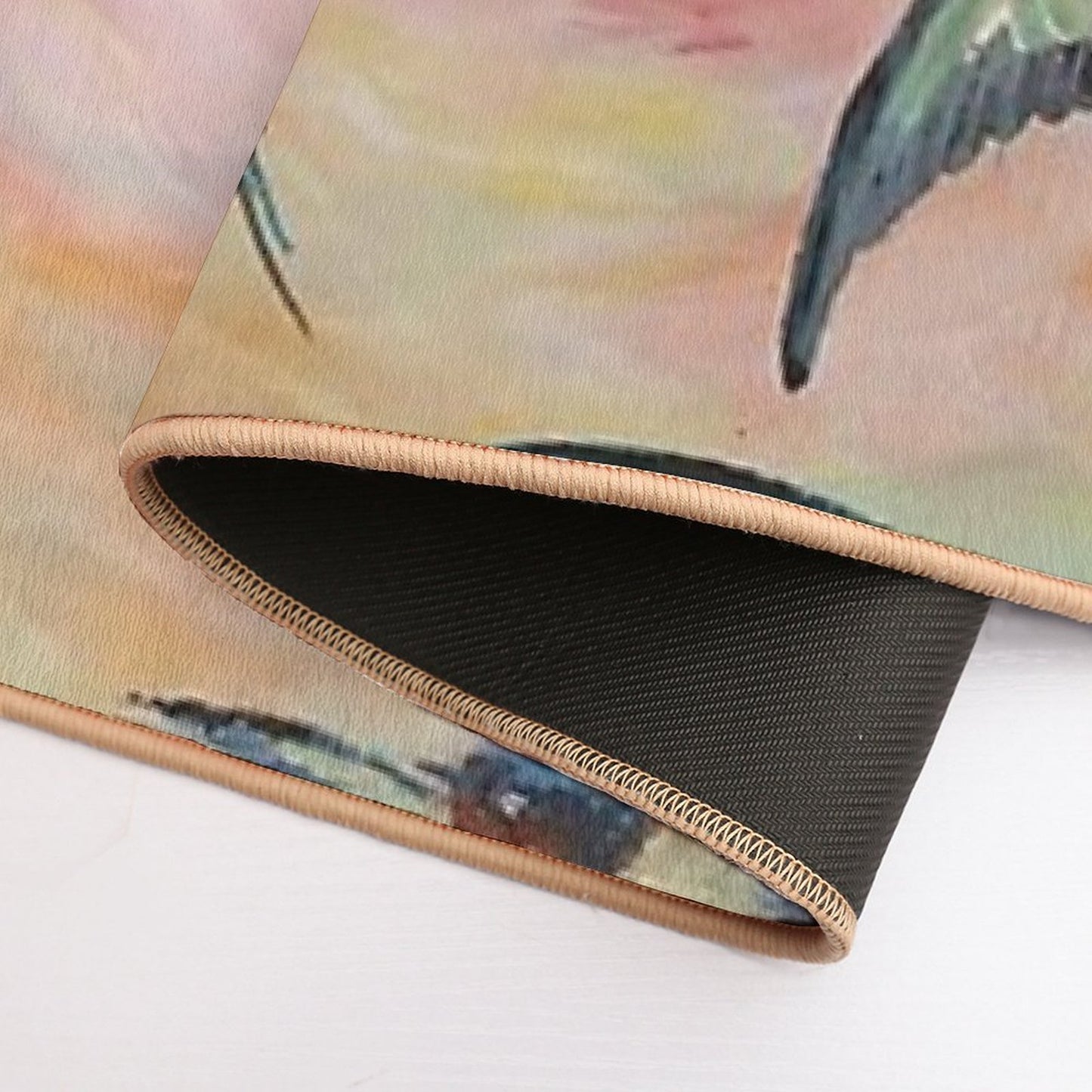 Barn Swallows Acrylic Painting Bath Mat