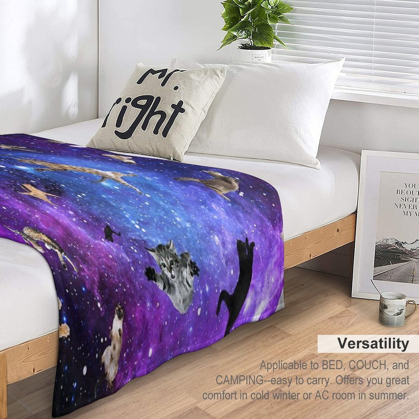 Space Cats Throw Blanket