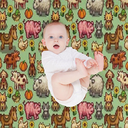 Stardew Valley Farm Animals Throw Blanket