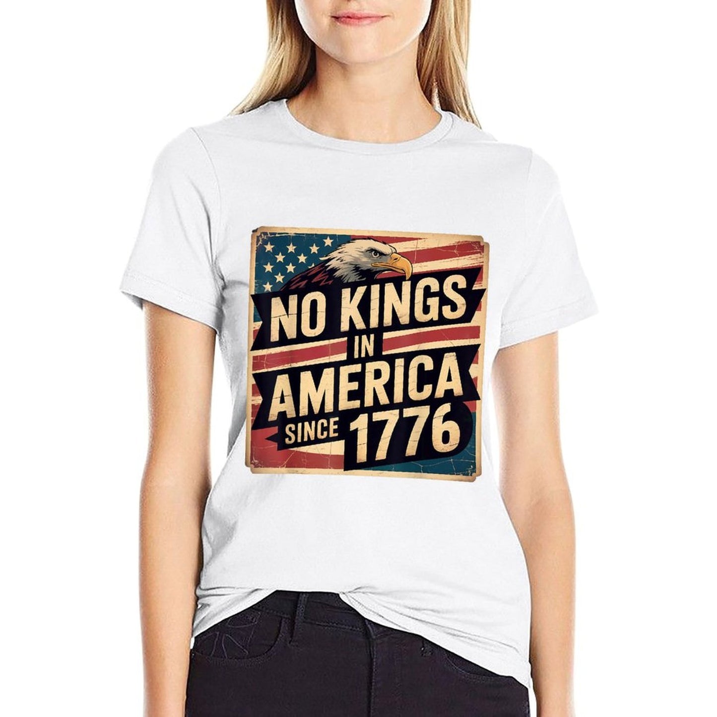 America 4th July Decor No Kings In America Since 1776  Versatile T-Shirt