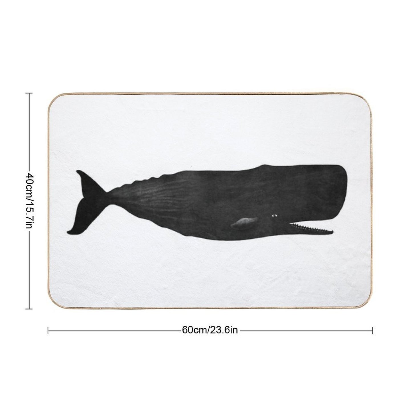 Sperm Whale  Absorbent Bath Mat