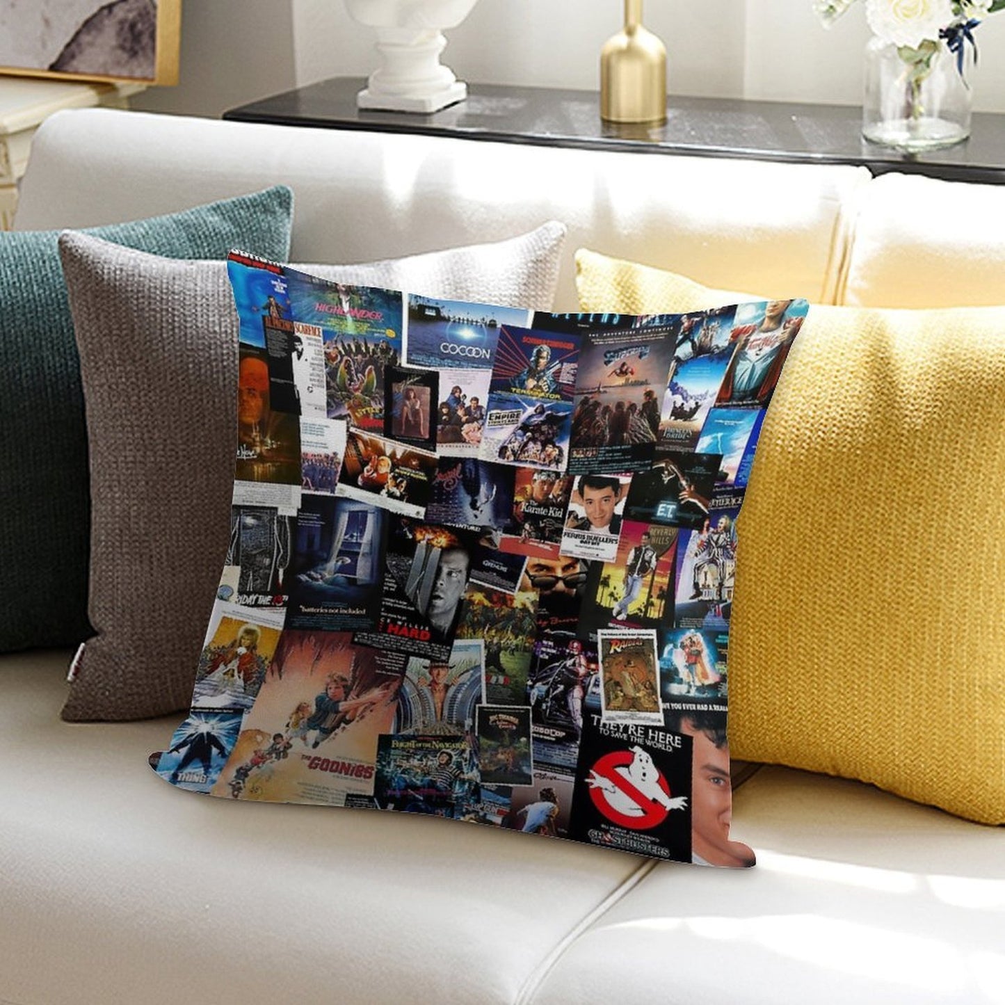 1980s Movie Posters Soft Bedroom Essential Throw Pillow