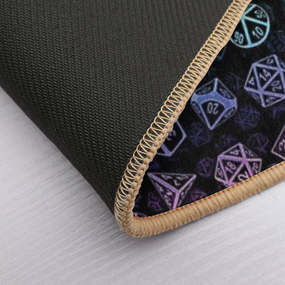 D20 Dice Set Pattern (Rainbow) Bath Mat