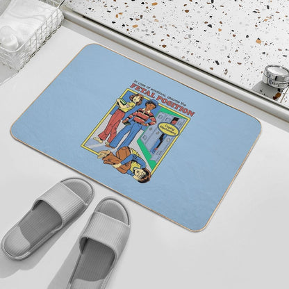 Assume The Fetal Position  High-Traffic Bath Mat
