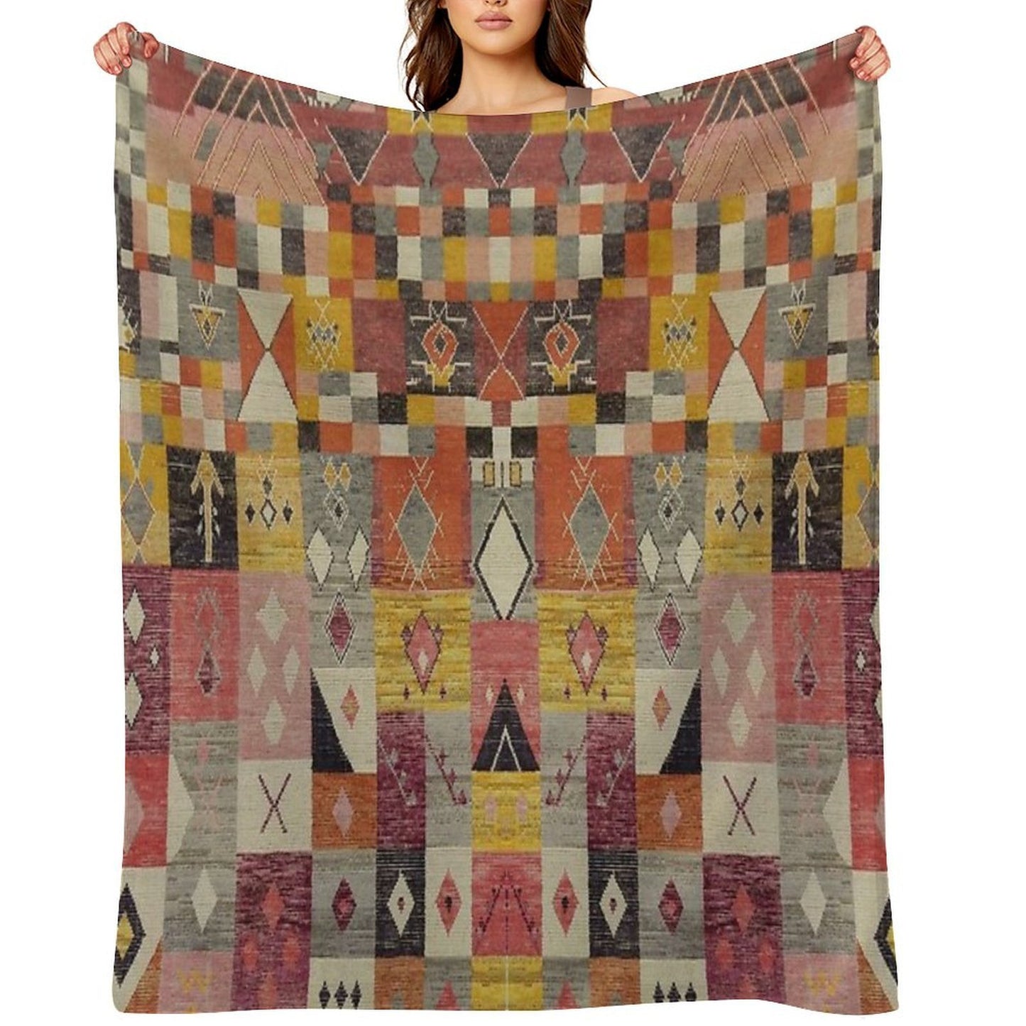 Moroccan Berber Carpte Throw Blanket