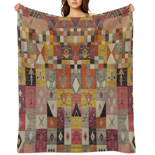 Moroccan Berber Carpte Throw Blanket
