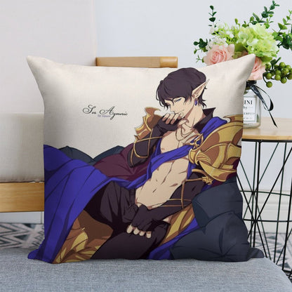 Ser Aymeric Linen Throw Pillow Cover