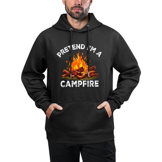 Pretend Im Campfire Camping Holiday Funny Halloween Costume Easy Care Hoodie