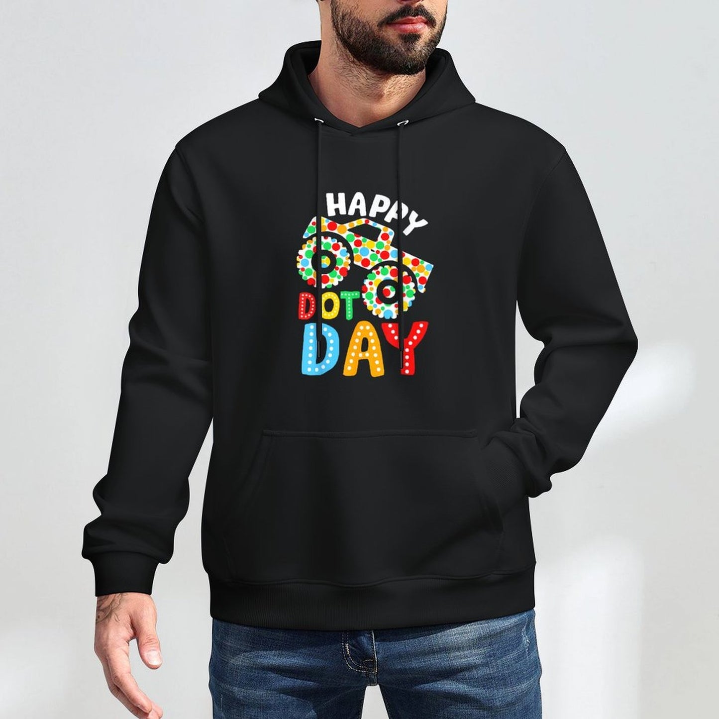 Happy Dot Day Monster Truck Polka Dotted Boys Kids Customizable Surface Hoodie