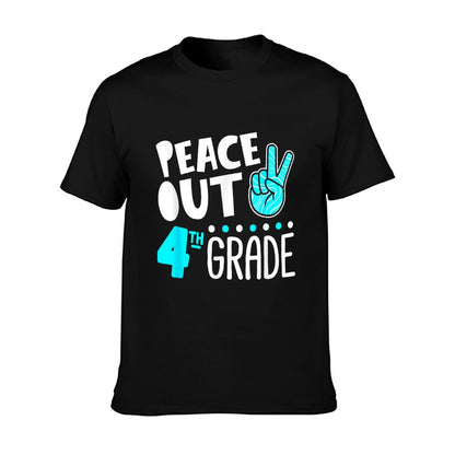 Peace Out 4th Grade Graduation Last Day School 2025 Funny T-Shirt
