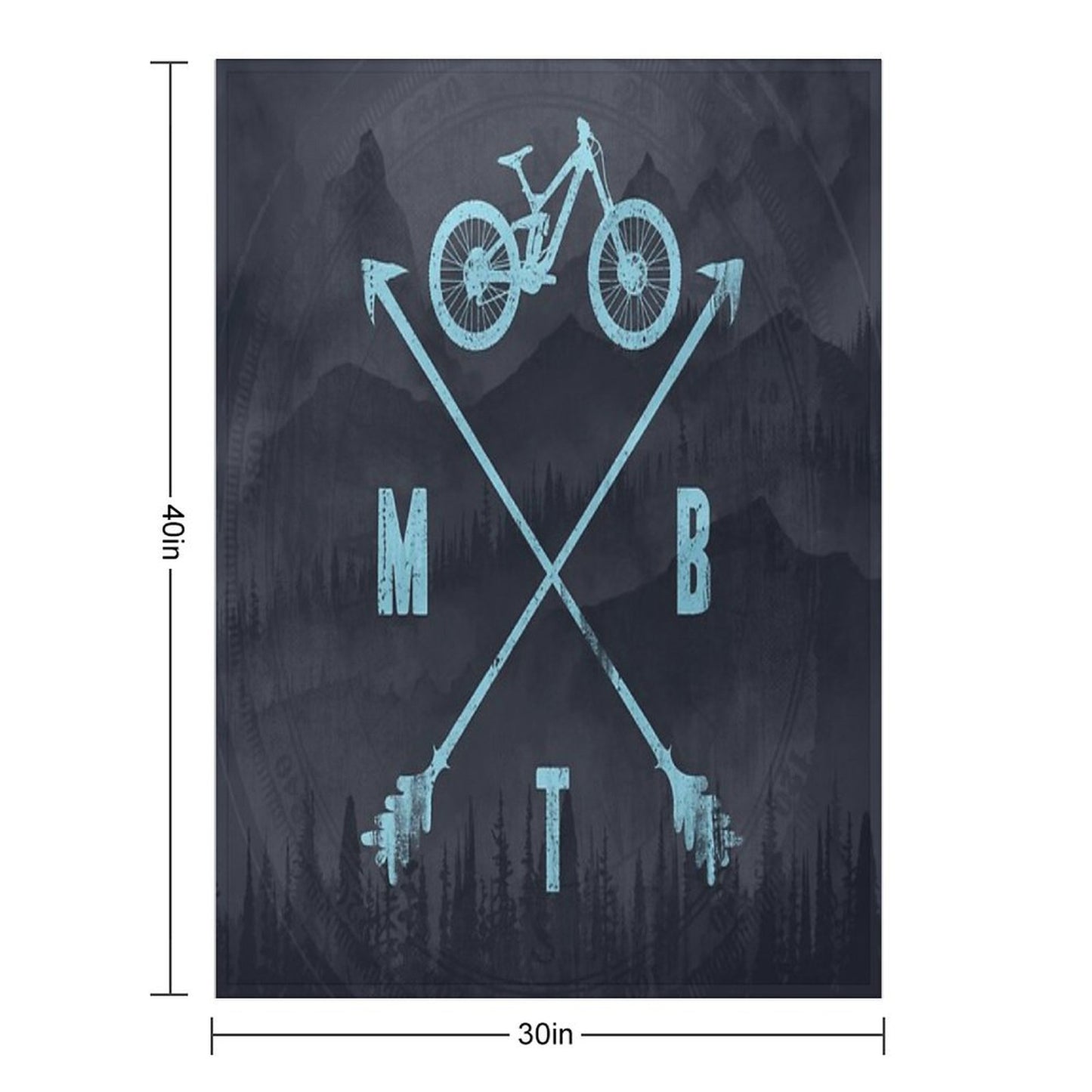Downhill MTB Throw Blanket