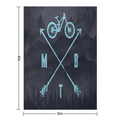 Downhill MTB Throw Blanket