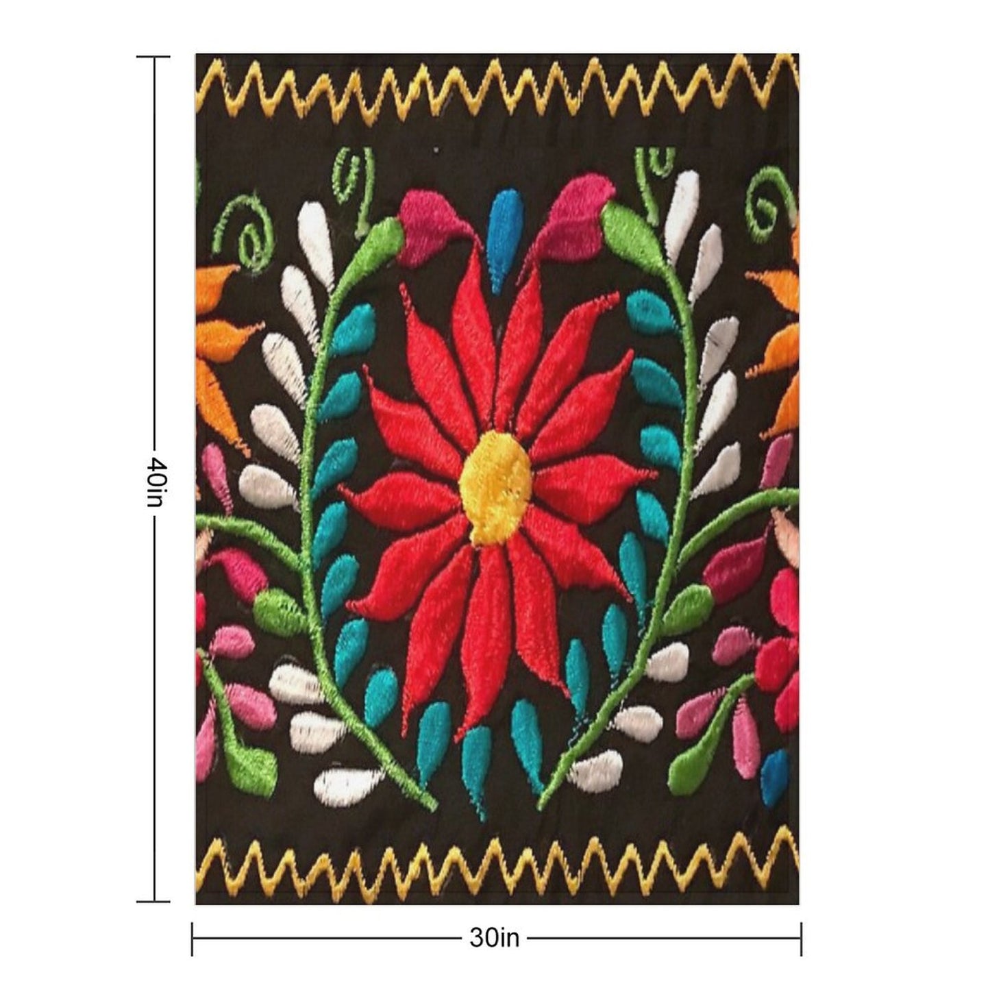 Spanish Flowers Throw Blanket