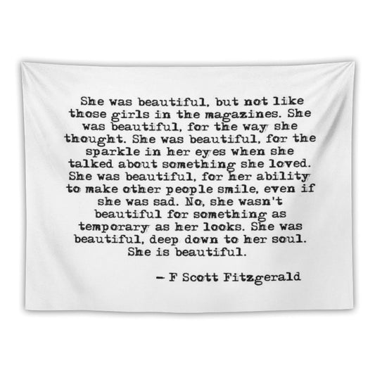 She Was Beautiful - F Scott Fitzgerald Tapestry