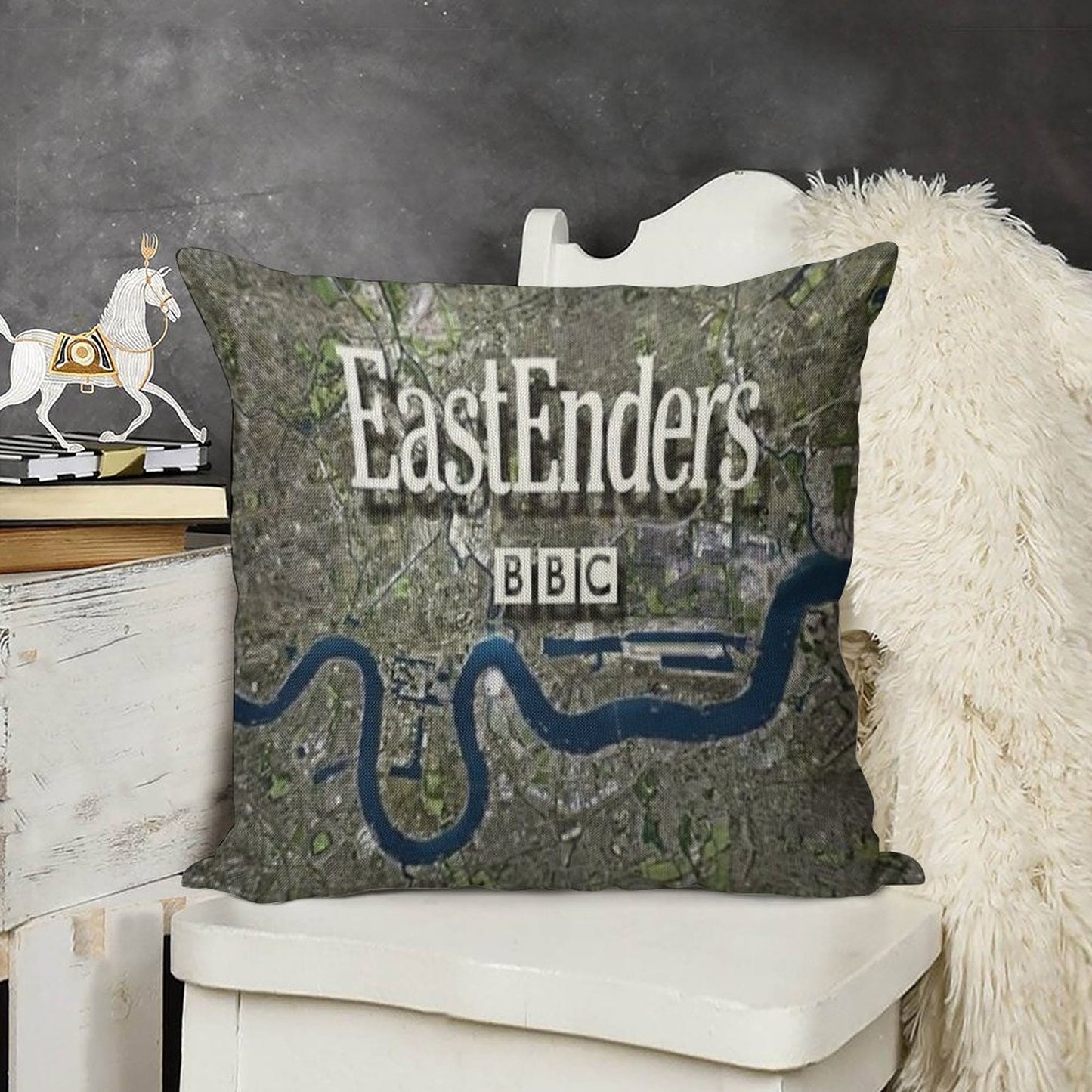 EastEnders Linen Throw Pillow Cover