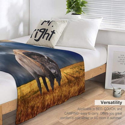 Buffalo On The Plains Throw Blanket
