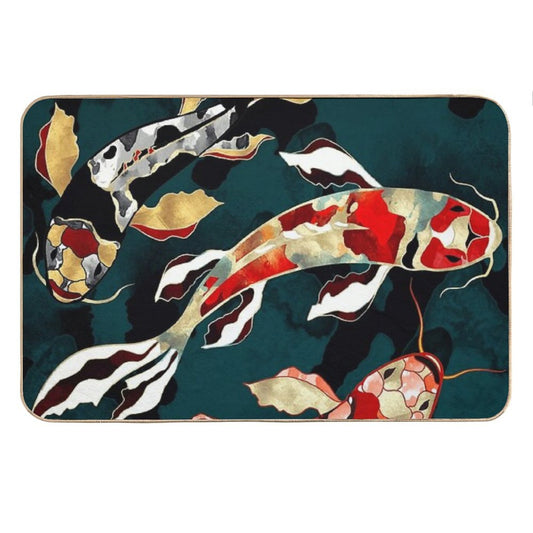 Metallic Koi Bath Mat