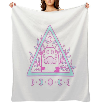 Witchy Cat Paw 02  Nikury Throw Blanket