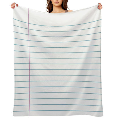 Lined Paper Throw Blanket