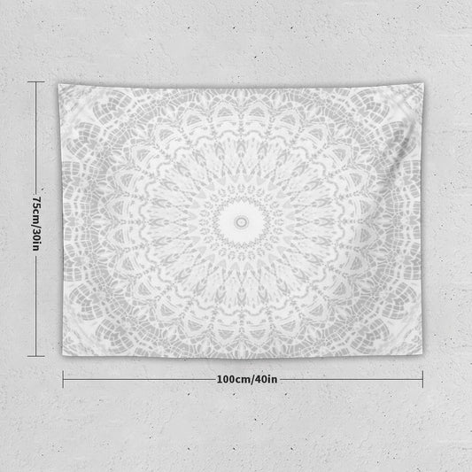 Grey Threads Mandala Tapestry