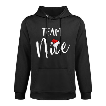 Team Nice Funny Christmas Family Matching Pajamas Breathable Fabric Hoodie