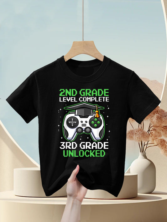 2nd Grade Graduation Gamer Level Up to 3rd Grade Kids T-Shirt