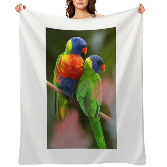 Rainbow Lorikeets Throw Blanket