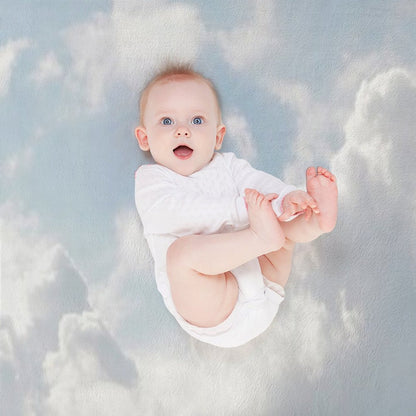 White Clouds Throw Blanket