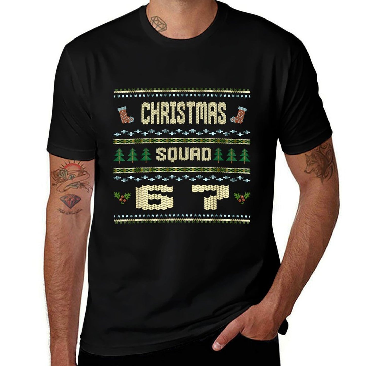Funny 67 Six Seven Meme Brainrot 67 Christmas Squad  Classic T-Shirt
