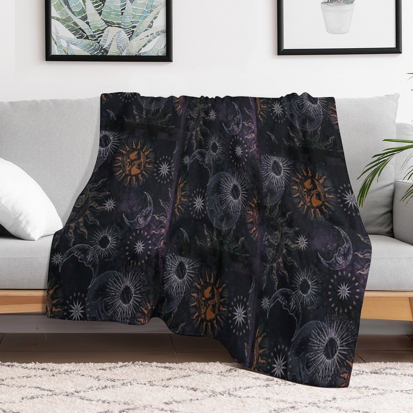Celestial Whimsigoth 90's Print Throw Blanket