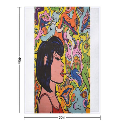 Trip Within My Mind Throw Blanket