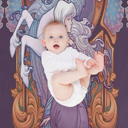 Lady Amalthea - The Last Unicorn Throw Blanket