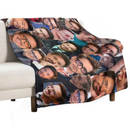 Robert Downey Jr. Photo Collage Throw Blanket