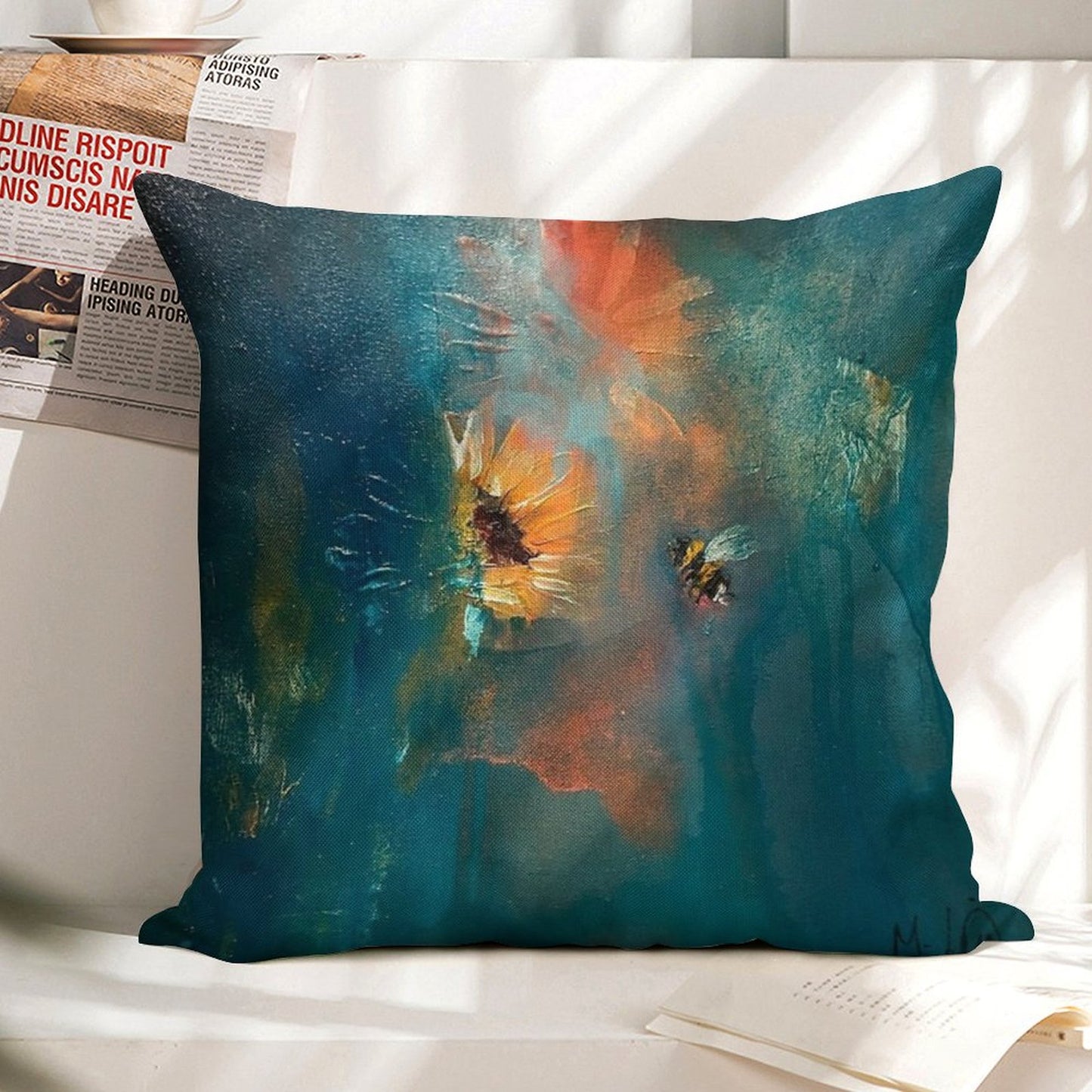 Underglow Linen Throw Pillow Cover
