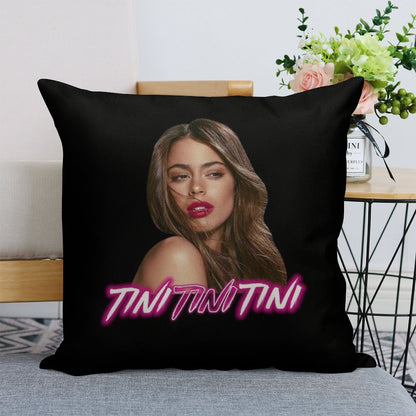 Tini Tini Tini Linen Throw Pillow Cover