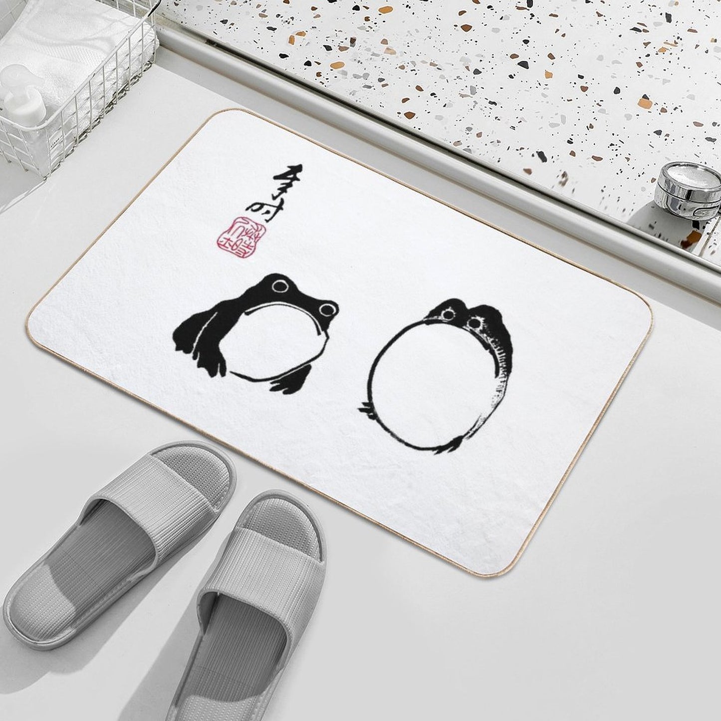 Matsumoto Hoji Frogs  Dirt-Trapping Bath Mat