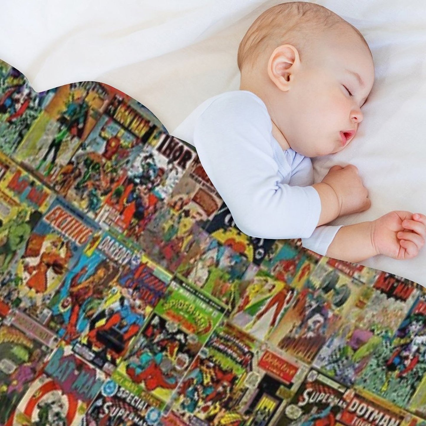Vintage Comic Book Pattern Throw Blanket