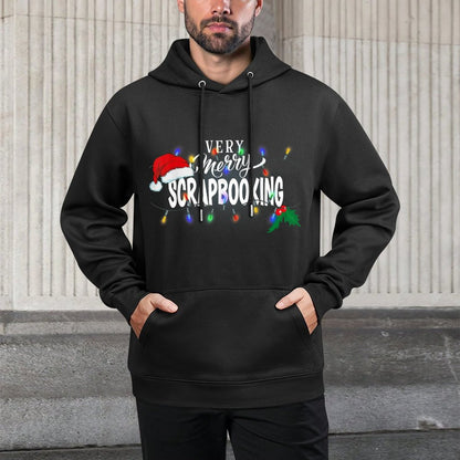 Matching Very Merry Scrapbooking Christmas Relaxed Fit Hoodie