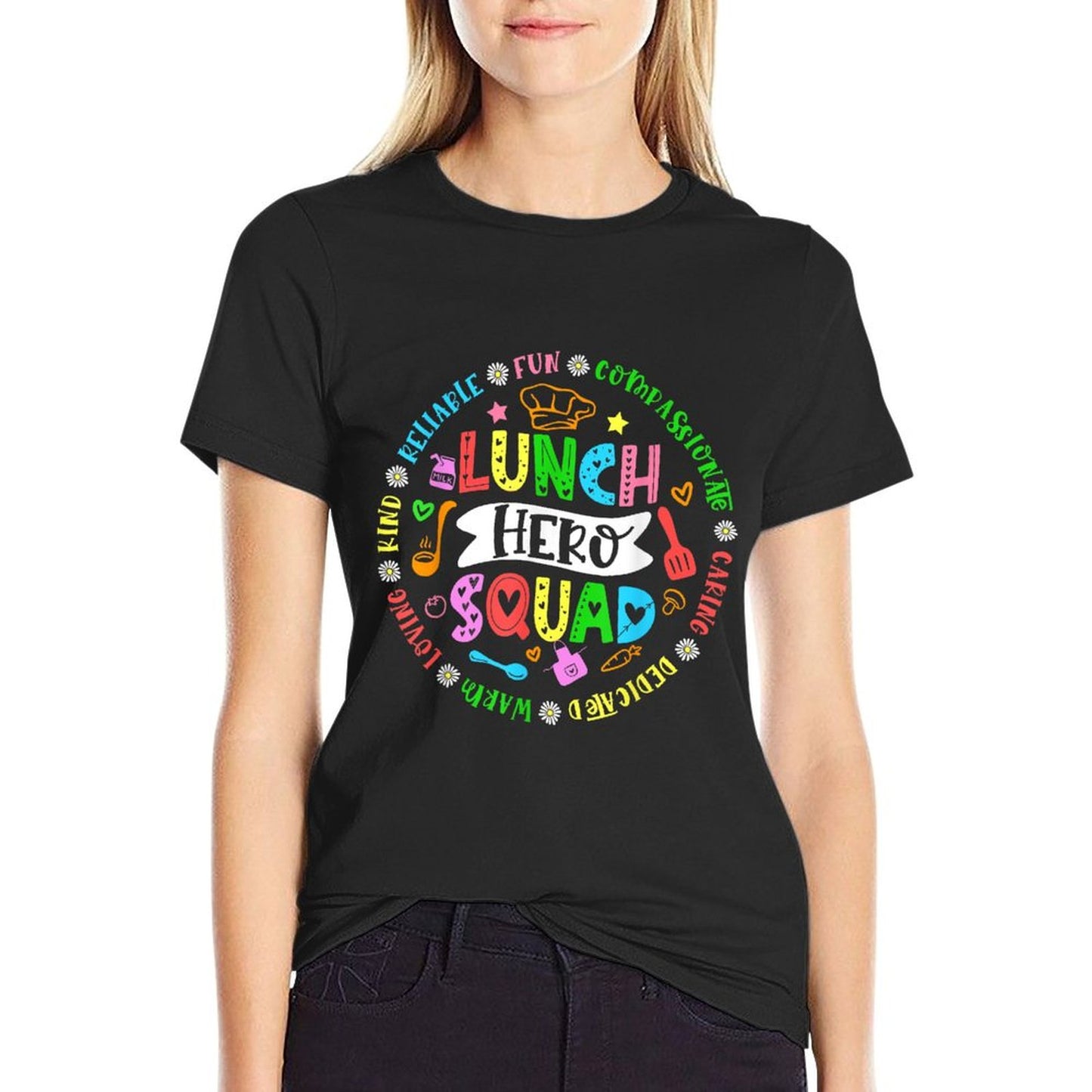 School Lunch Hero Squad Funny Cafeteria Workers T-Shirt