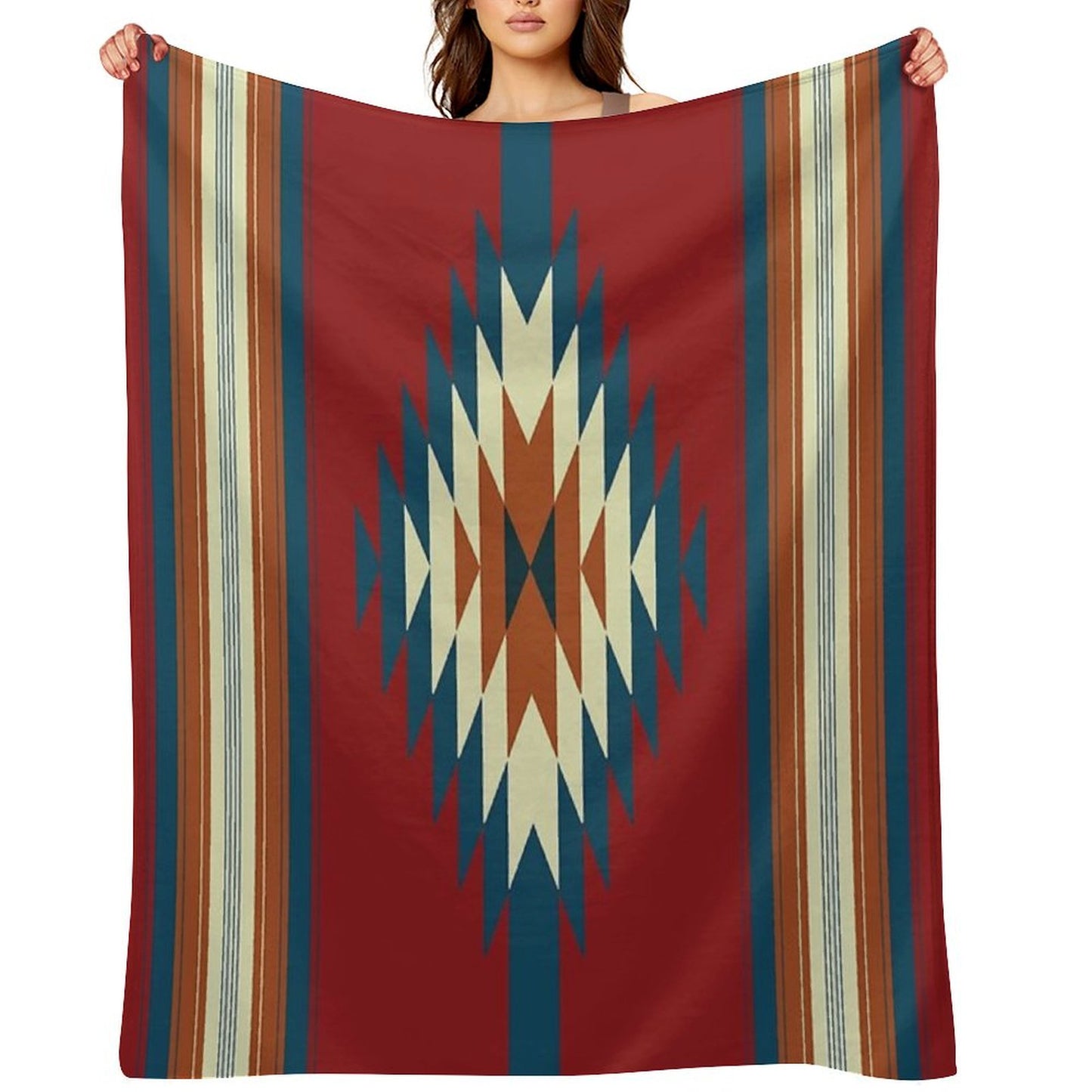 Southwestern Red Throw Blanket